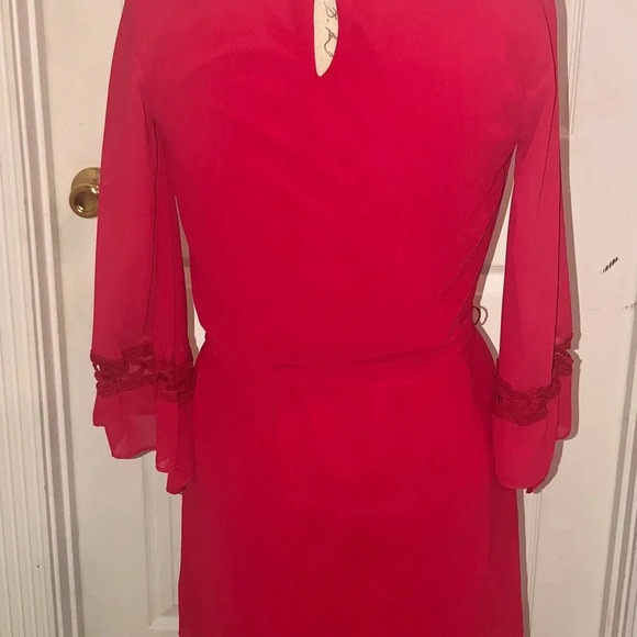 By and by dress /red bell sleeves /sz sm - Picture 2 of 3
